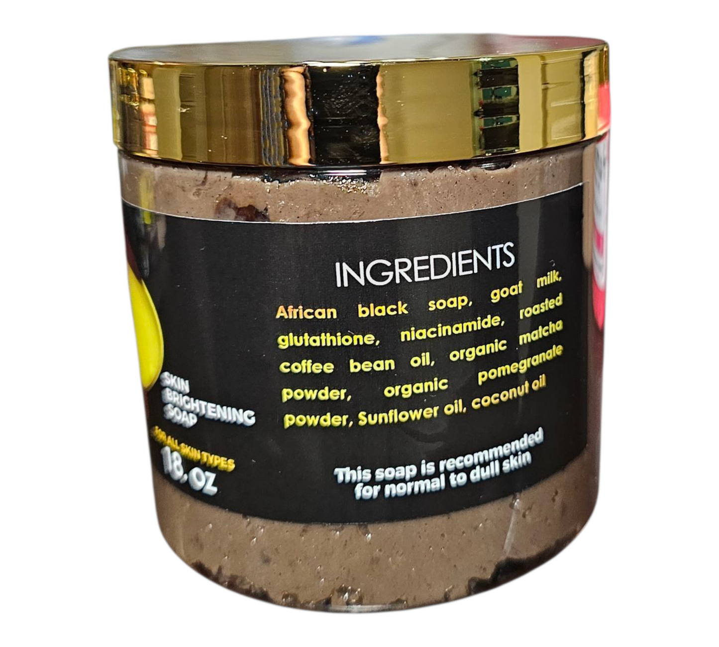 African Black Soap With Roasted Coffee Bean oil/ Sanoir Noir fait a la base d'huile de cafe