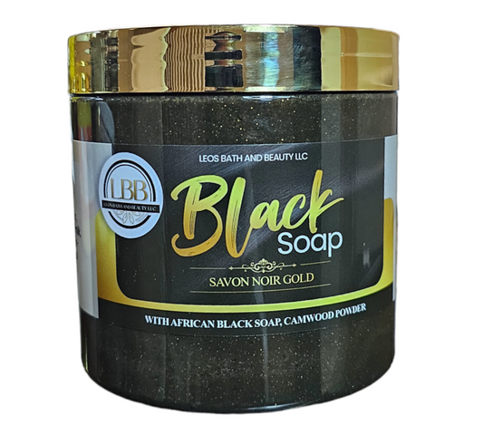 Black Soap/ Savoir Noir Gold for all skin tones/ tout type de peau 19oz